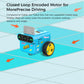 ELECFREAKS microbit Tpbot-Edu Version Kit Precise Control Angles and Directions Suitable for STEM Project, BBC Micro:bit DIY Coding Car with Wiki