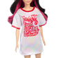 Barbie Fashionistas Doll #214, Black Wavy Hair with Twist ‘n’ Turn Dress & Accessories, 65th Anniversary Collectible Toy