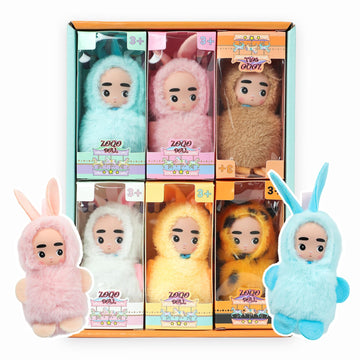 YOYOExment 4 Inch Mini Baby Dolls 6pcs Set Realistic Reborn Mini Babies with Air Bag for Sound Cute Small Baby Doll with Handmade Hook Cute Tiny Baby
