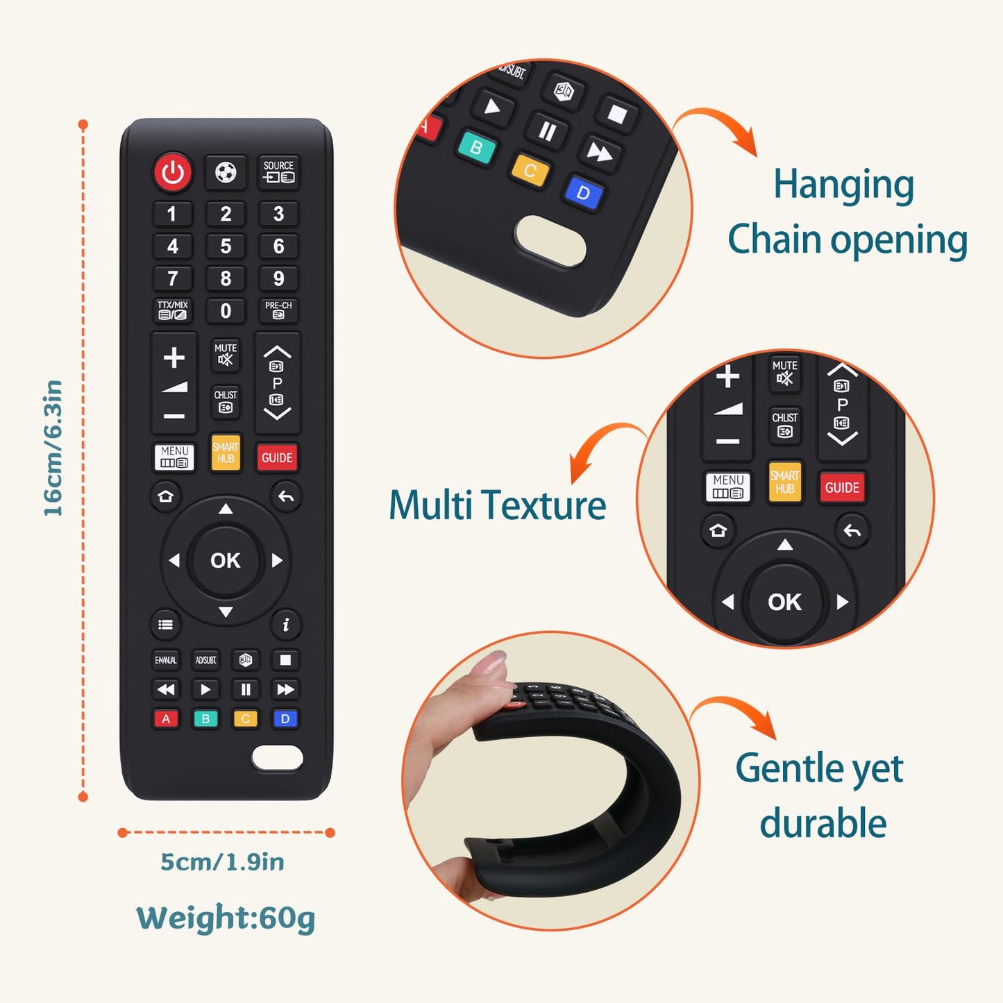 Baby Remote Toys for 0-6, 6-12 Months, Food Grade Silicone Teething Toys,Chew Toys for Babies 3-24 Months, Upgraded TV Remote Control Shape Teether