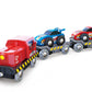 Hape Race Car Transporter | Six-Piece Wooden Toy Train Car Transport Set for Kids
