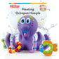Nuby Floating Octopus with 3 Hoopla Rings - Baby & Toddler Bath Toy - No Hole Design Keeps Moisture Out - Fine Motor Skills - 18+ Months - Great Baby