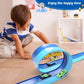 Flexible Race Car Track 15 Ft Starter Set with Suction Cups Compatible with Diecast 1/64th Car for Ages 3 & Up Classic Long Rolls Up Portable