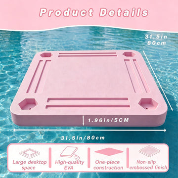 TheClouds Floating Mahjong Table for Pool, 31.5" x 31.5" Waterproof Mahjong Table, Floating Mahjong Board & Game Tray for Hot Tub, Outdoor Party, Card