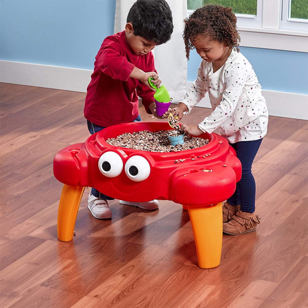 Step2 Crabbie Sand Table, Kids Sand Activity Sensory Table, 4 Piece Accessory Kit, Toddler Summer Outdoor Toys, Ages 1.5 - 6 Years Old