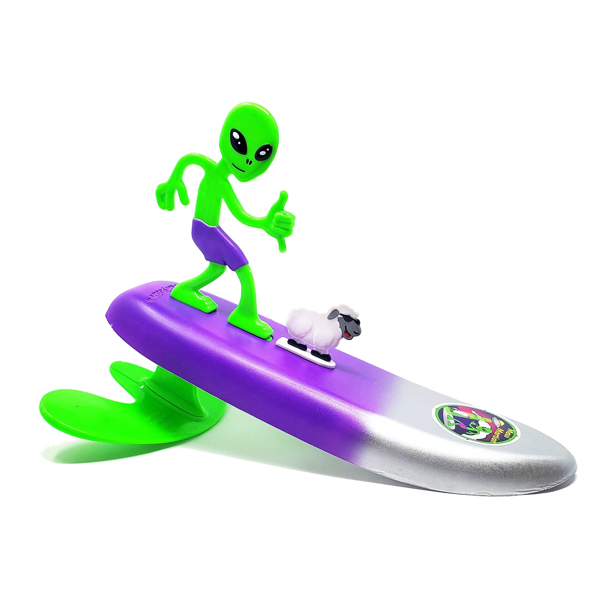 Surfer Dudes Legends & Surfer Pets Wave Powered Mini-Surfer, Pet and Surfboard Beach Toy - Maui Martian and Bahthoven
