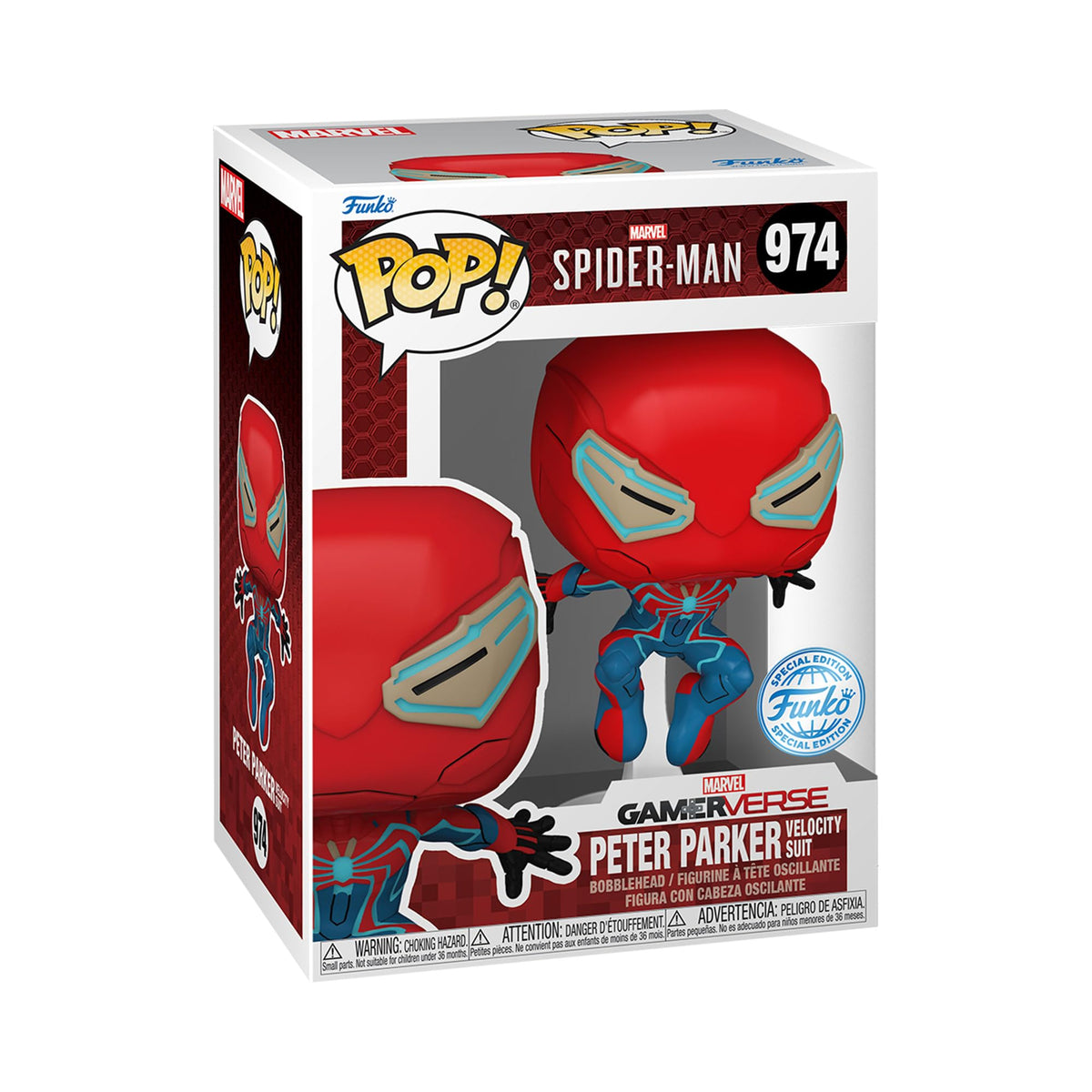 POP Spider-Man 2 Peter Parker Velocity Suit Vinyl - Entertainment Earth Exclusive