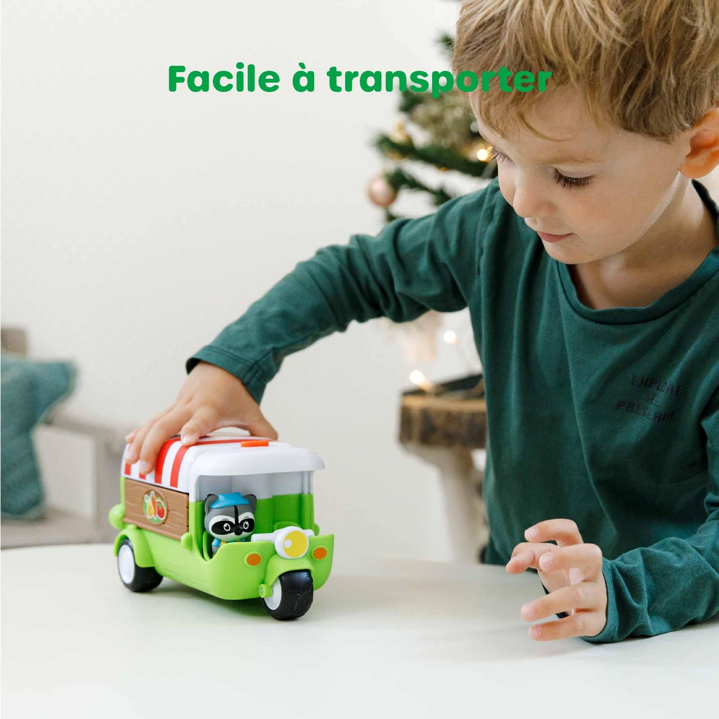 Timber Tots Food Truck - 6pc Mobile Vehicle Shop with Racoon Animal Toy