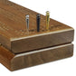 WE Games Premium Easy Grip Metal Cribbage Pegs with Tapered Design - Set of 9, Sleek and Stylish for Cribbage Boards, (3 Gold, 3 Silver, 3 Black) Fits