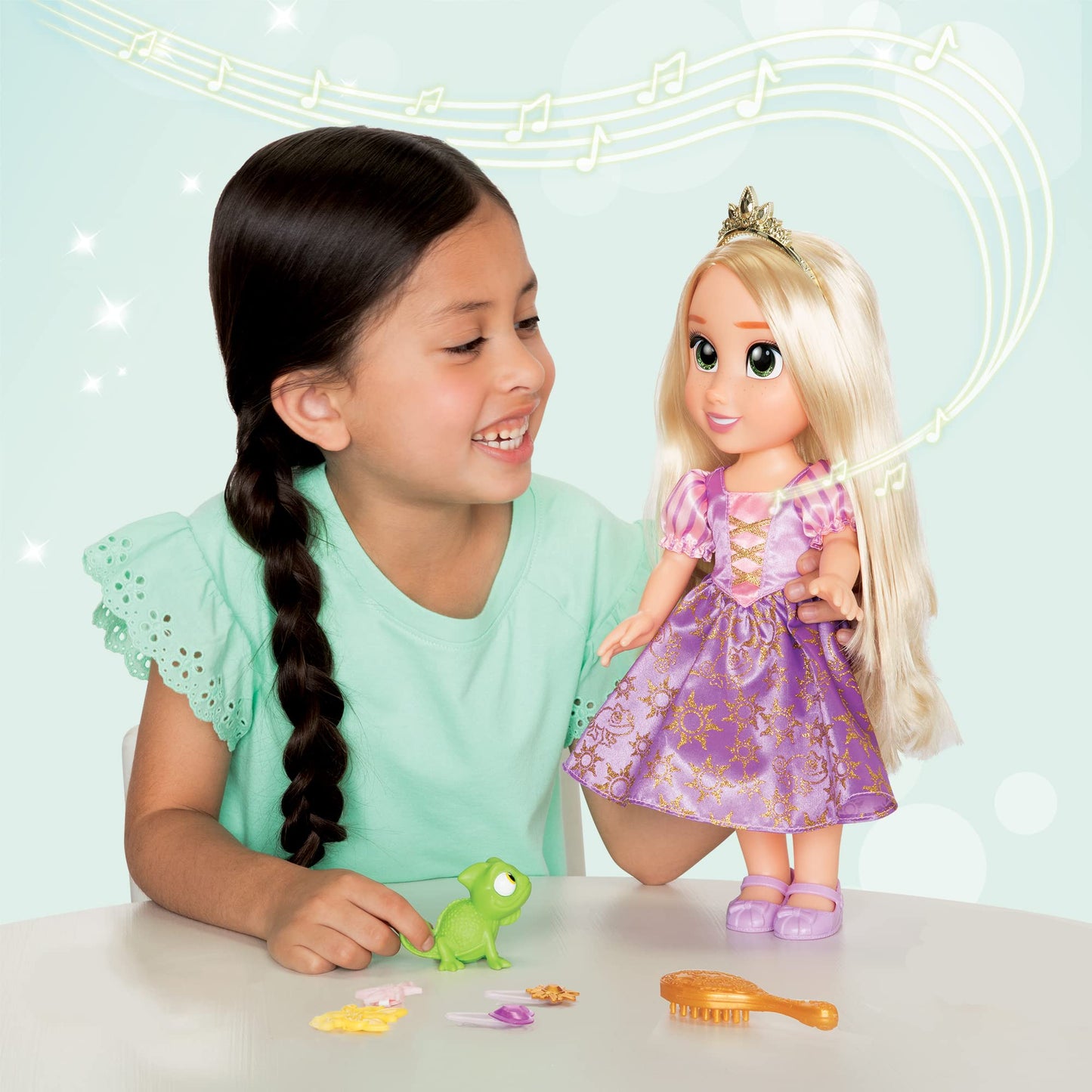 Disney Princess Rapunzel Doll - Singing Friend Rapunzel & Pascal - Sings 'I See The Light' and Talks!, 35cm/13.78''