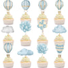 36pcs Hot Air Balloon Cupcake Toppers: Hot Air Balloon Decorations Adventure Awaits Baby Shower Hot Air Balloon Baby Shower Decorations