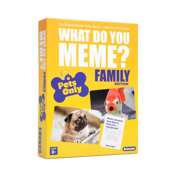 What Do You Meme? Family Pets Only Edition, Amazing Kids Games and Funny Games for The Whole Family, Includes 300 Caption Cards, 65 Image Cards, 1