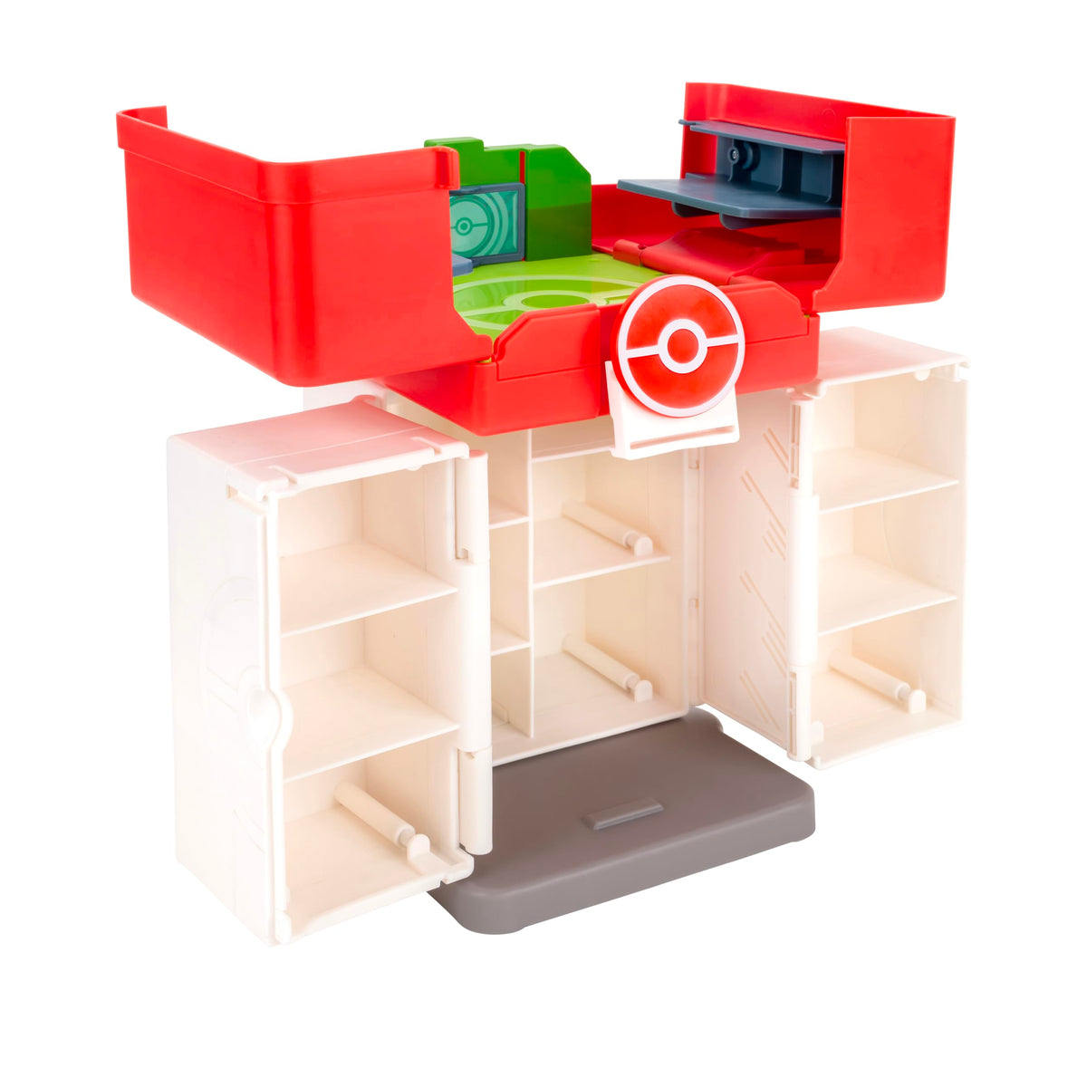 Jazwares Pokémon Play ‘N’ Display Case - Multi-Level Storage Unit with Rooftop Arena and Space for 35+ 2-Inch Battle Figures