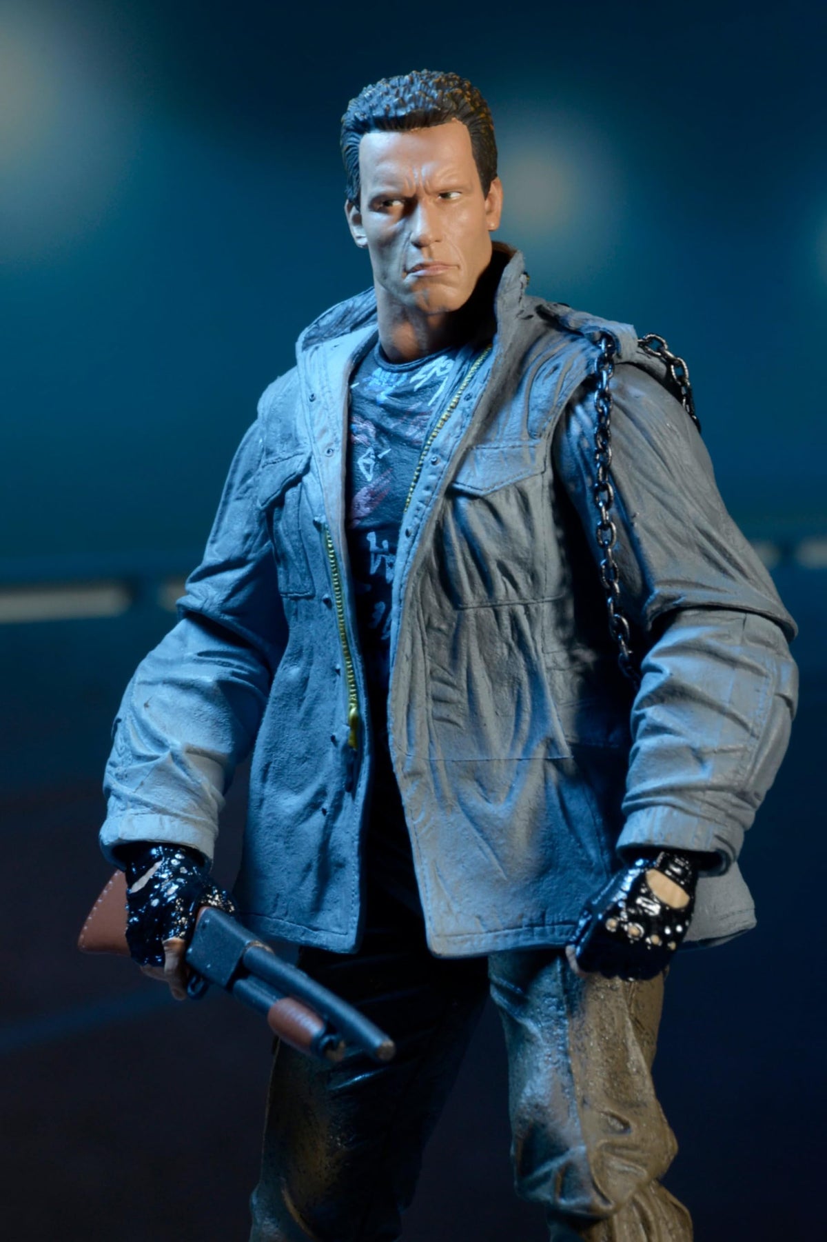 NECA Terminator Scale Ultimate T800 Tech Noir Cyborg Action Figure, 7"