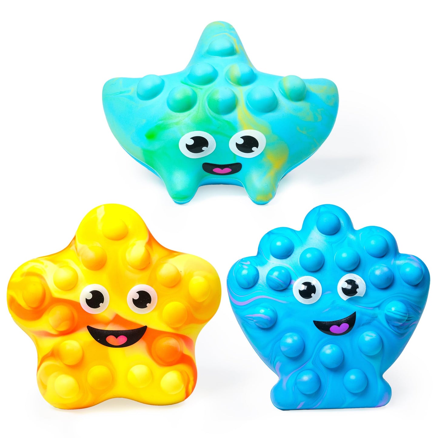 Tub Works® Tub Poppers™ Popping Kids & Toddler Bath Toys, 3 Pack | Push, Poke, Squish & Pop it Fidget Toys for The Bathtub | Irresistible Bubbles