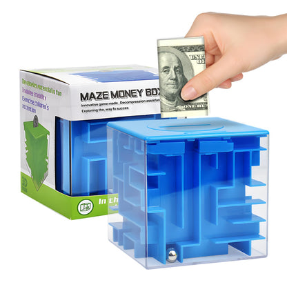 Money Maze Puzzle Boxes Blue, Money Gift Boxes for Cash Pop Up, Money Puzzle Box for Cash Gift Kids Adults
