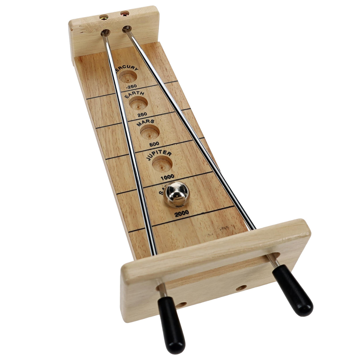 WE Games Mini Shoot The Moon Game, Small 9 inch Size, Travel Version, Solid Natural Wood, Retro Games for Adults, Classic Table Top Board Game