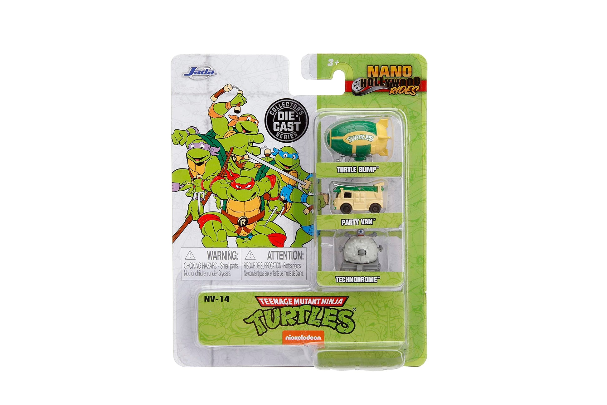Jada Teenage Mutant Ninja Turtles 1.65" 3-Pack Die-cast Cars, Toys for Kids and Adults