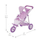 Olivia's Little World Baby Doll Jogging-Style Stroller with Canopy, Seatbelt and Storage Space, Purple and White