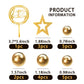 Ball Cake Toppers Simplicity Gold Ball Cake Toppers DIY Cake Insert Topper Foam Cake Balls Baking Decoration for Wedding Anniversary Birthday (Gold)
