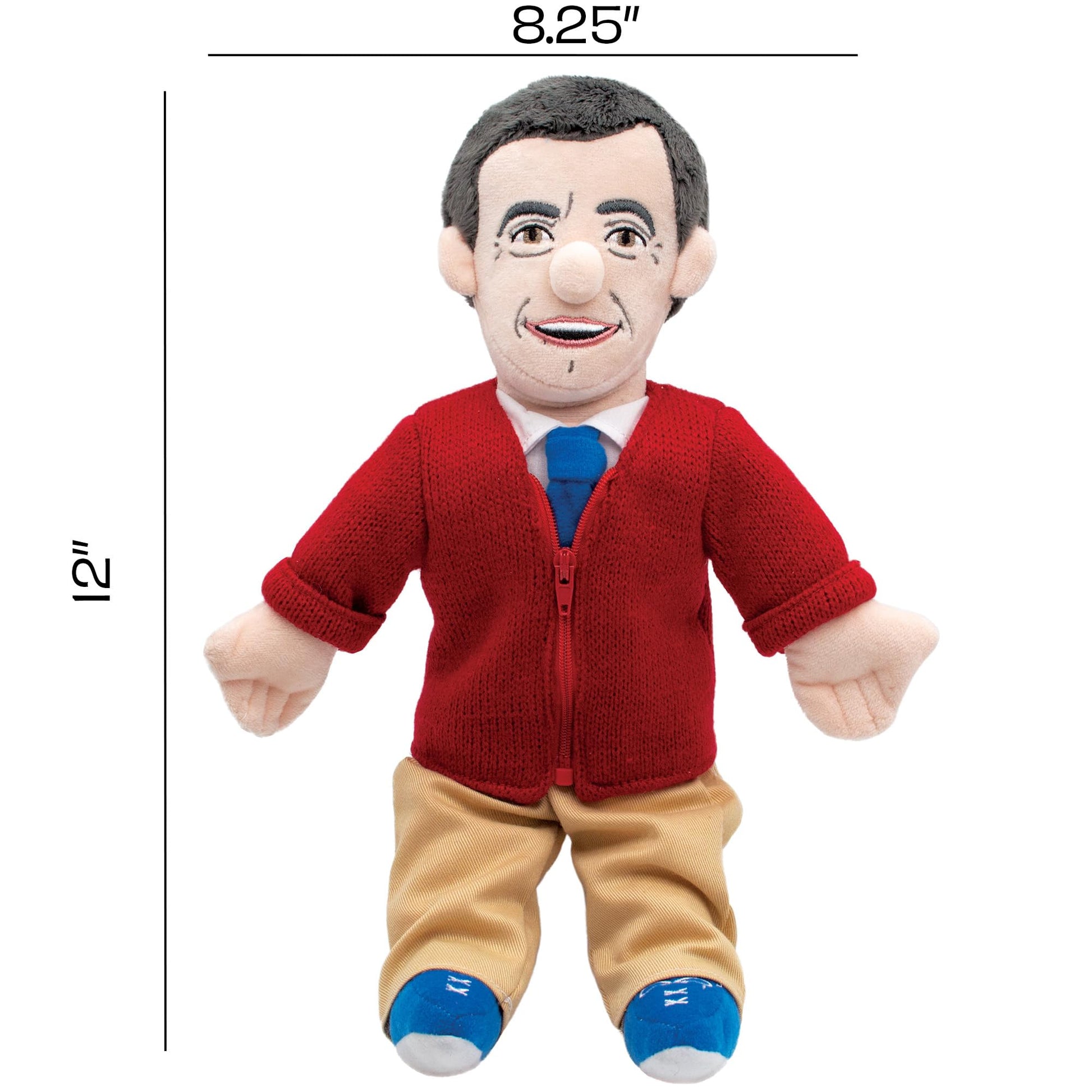 The Unemployed Philosophers Guild Mister Rogers Doll - 12" Soft Stuffed Plush Little Thinker, Officially Licensed