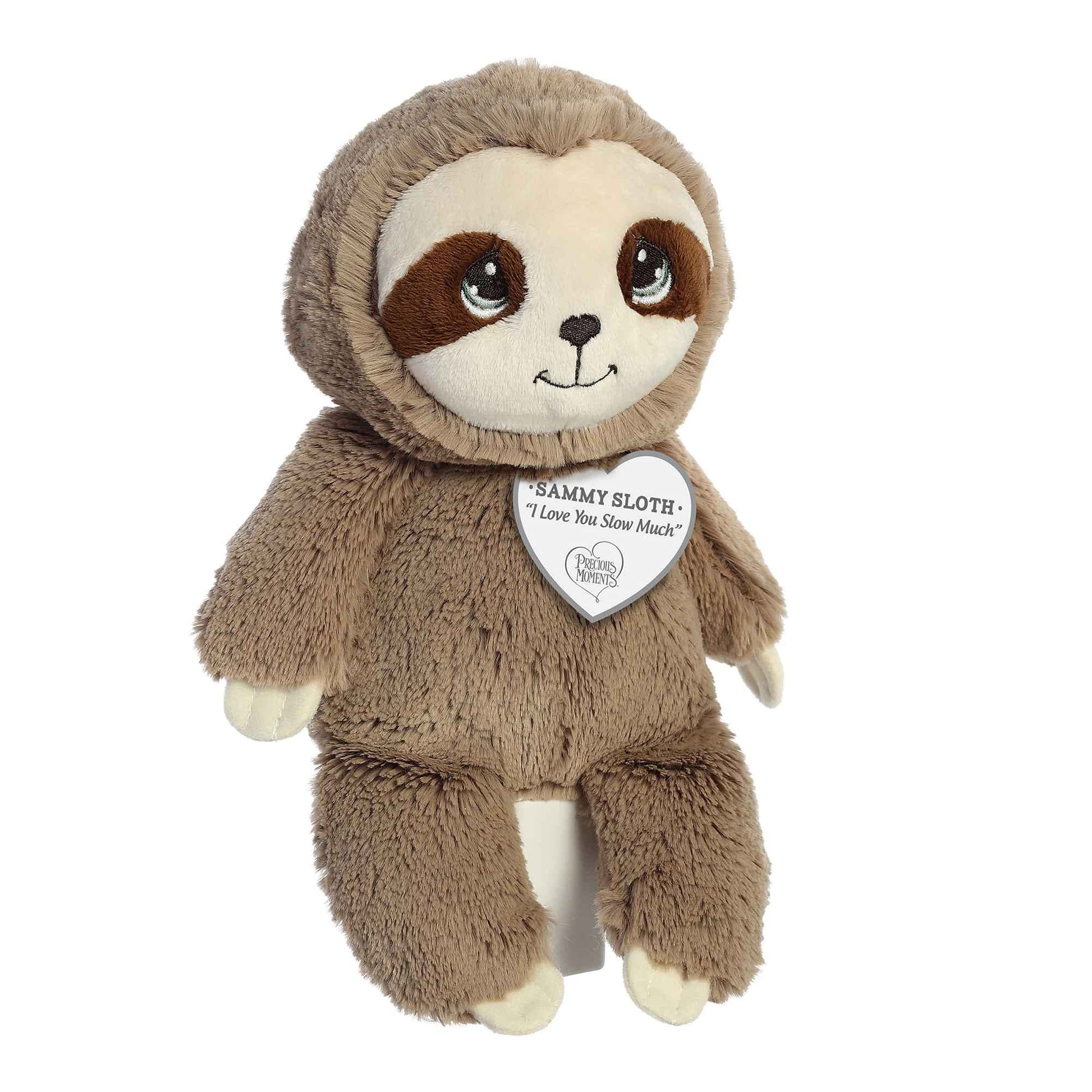 Aurora® Adorable Precious Moments™ Sammy Sloth Stuffed Animal - Heartwarming Toy for Comforting Children - for Sentimental Gifts, Birthdays,
