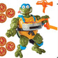 Teenage Mutant Ninja Turtles PlayMates TMNT Pizza Tossin Leo, 5/'' Figure, Launch Pie Discs!