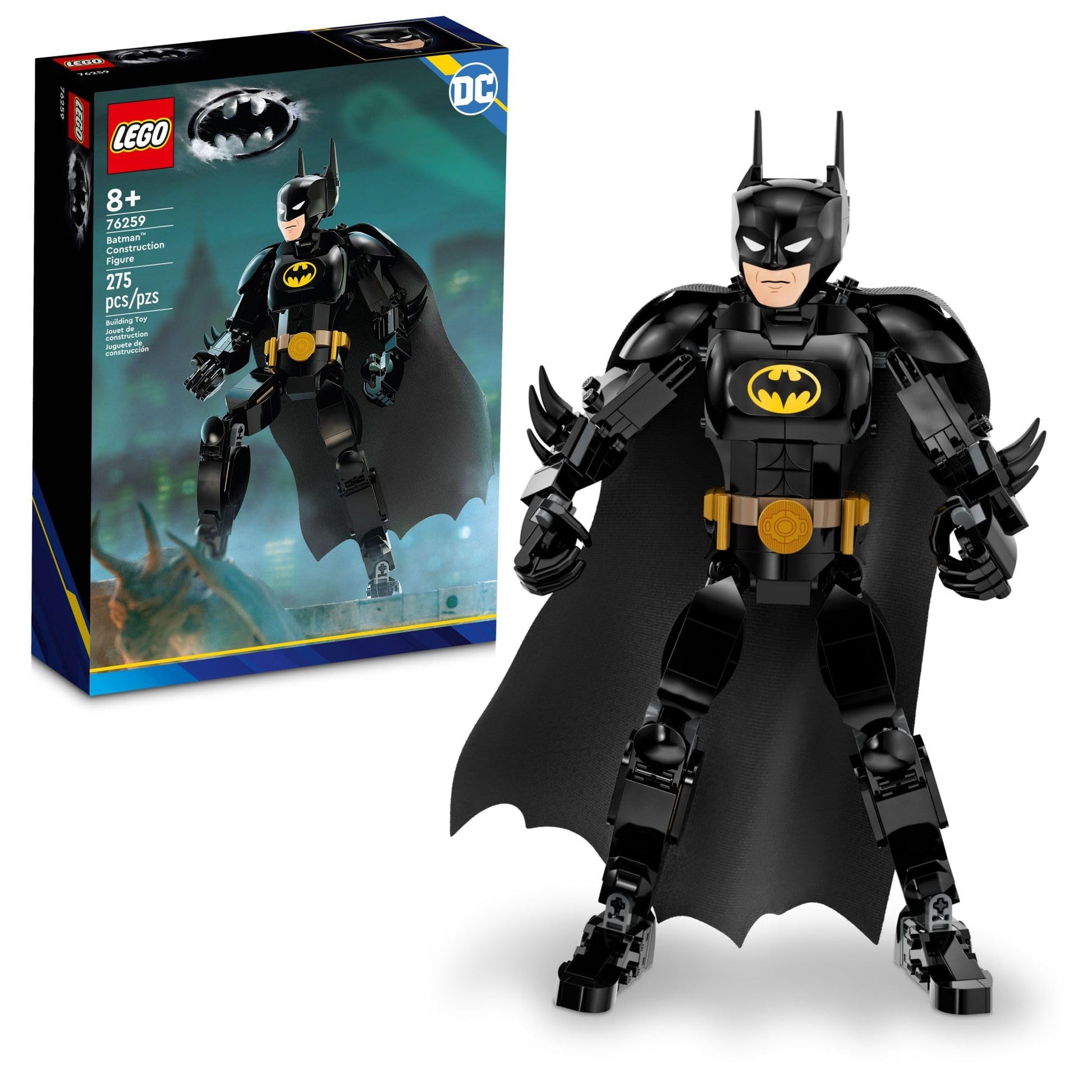 LEGO DC Batman Construction Figure 76259 Buildable DC Action Figure, Fully Jointed DC Toy for Play and Display with Cape and Authentic Details from