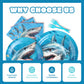 Shark Birthday Party Decorations - Shark Tableware Set, Paper Plate, Fork, Napkin, Ocean Under The Sea Theme Party Supplies for Baby Shower Boys