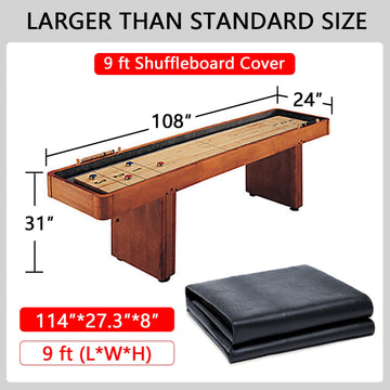 Waterproof Shuffleboard Table Cover for Shuffleboard Table 9ft Heavy Duty Leatherette Furniture Cover