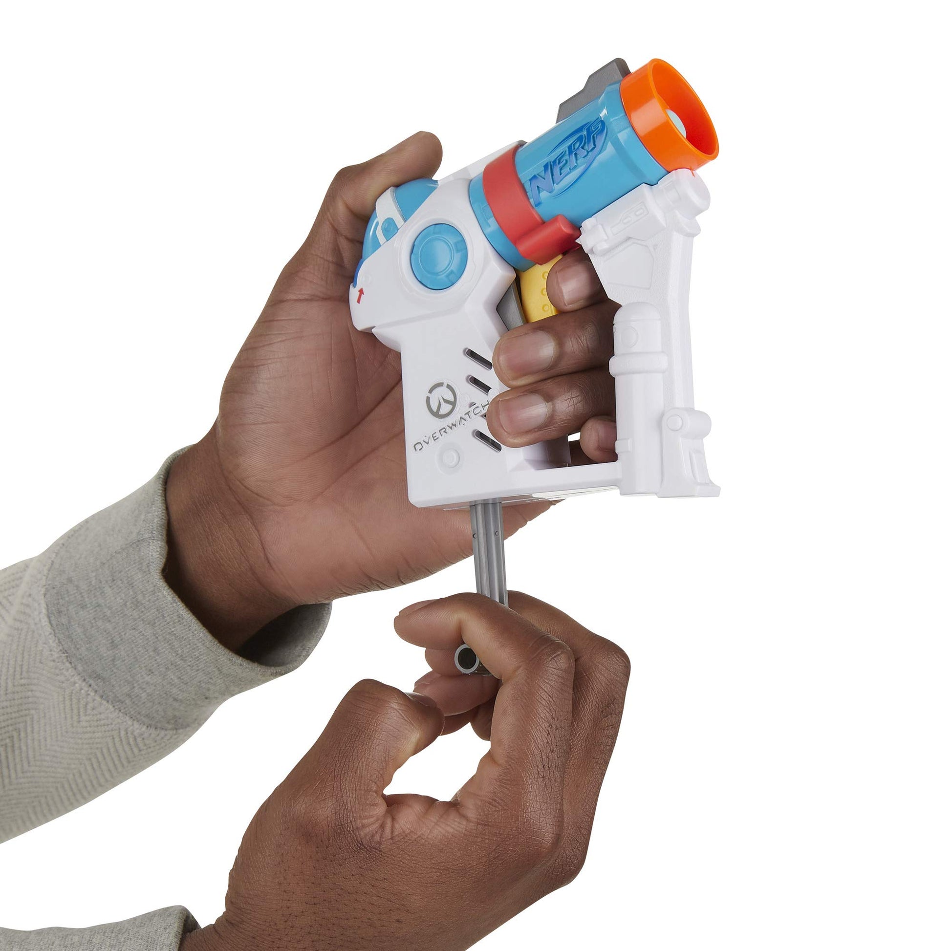 Nerf Microshots Overwatch Mei Blaster - Includes 2 Official Elite Darts - for Kids, Teens, Adults