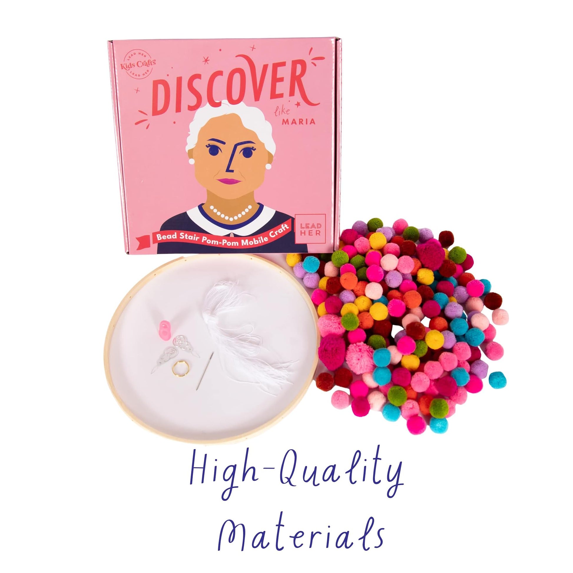 Discover Like Maria Bead Stair Pom-Pom Mobile Craft Kit