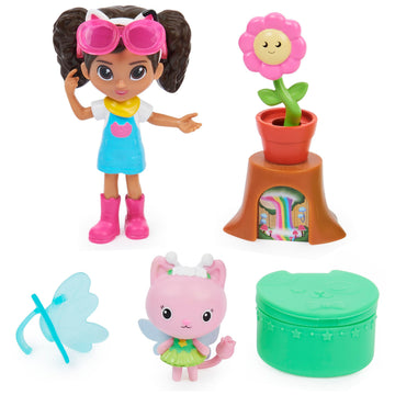 Gabby's Dollhouse, Flower-rific Garden Set with 2 Toy Figures, 2 Accessories, Delivery and Furniture Piece, Kids Toys for Ages 3 and up