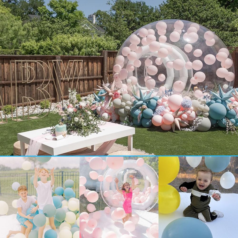 LA FEIER 10FT Inflatable Bubble Tent House Outdoor Transparent Commercial Grade Tarpaulin PVC Tent Bubble Clear House with Blower Clear Dome Balloon