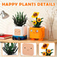 Happy Emotional Plants Botanical Building Blocks Set, Sunflower Plant Compatible with Lego Botanical Set, Succulents Desk Decor for Bedroom Office