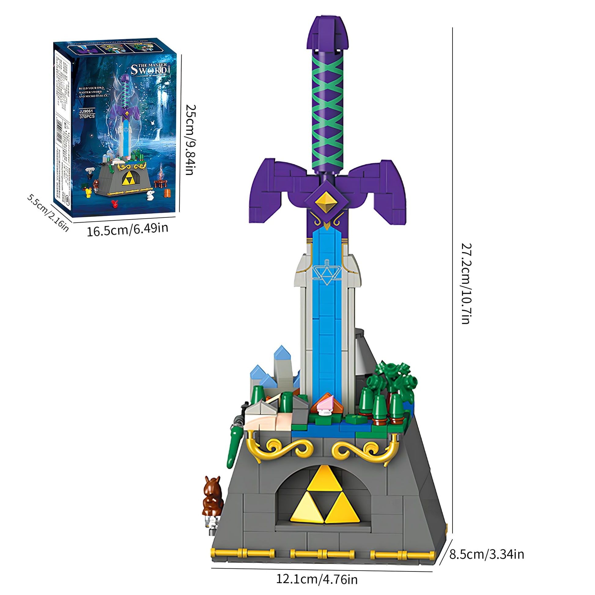 GHQYTPR Master Sword Building Block Set 455 Pcs Legendary Hero Weapon Model Kit for Adults & Teens Home Office Desk Gaming Room Decor Display Gift