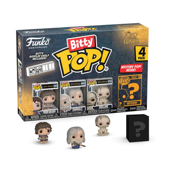 Funko Bitty POP! Lord of The Rings - Frodo, 4-Pack and A Surprise Mystery Mini Figure - 0.9 Inch (2.2 Cm) - Lord of The Rings Collectable - Stackable