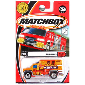Matchbox 2002 Red Hot Heroes Ambulance Ultra Med-Alert Gold #26