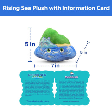 Thunderheads Rising Sea Plush, Educational Ocean Plushie with Fact Card, Soft Collectible Inspired by Climate Change & Marine Science, Sustainable