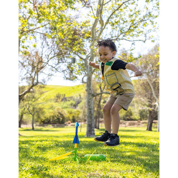 Stomp Rocket Dino-Soar Rocket Launcher for Kids - 3 Dinosaur-Themed Rockets - Fun Backyard & Outdoor Fun Toy Gift for Boys & Girls - STEM Soft Foam
