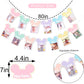 Mouse 12 Months Photo Banner - Pastel Rainbow First Birthday Photo Garland, Happiest Birthday on Earth Banner, Mouse Party Decor, Mouse Monthly