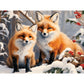 Bits and Pieces - Best Friends First Winter - Snowy Foxes Winter Scene Jigsaw Puzzle for Adults by Stewart (500 Piece Puzzle)