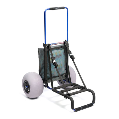 My Beach Cart® The Original Patented NO Rust Aluminum Foldable Beach Cart 13 INCH Big Wheels Balloon Tires for Sand Heavy Duty. Often Imitated, Never