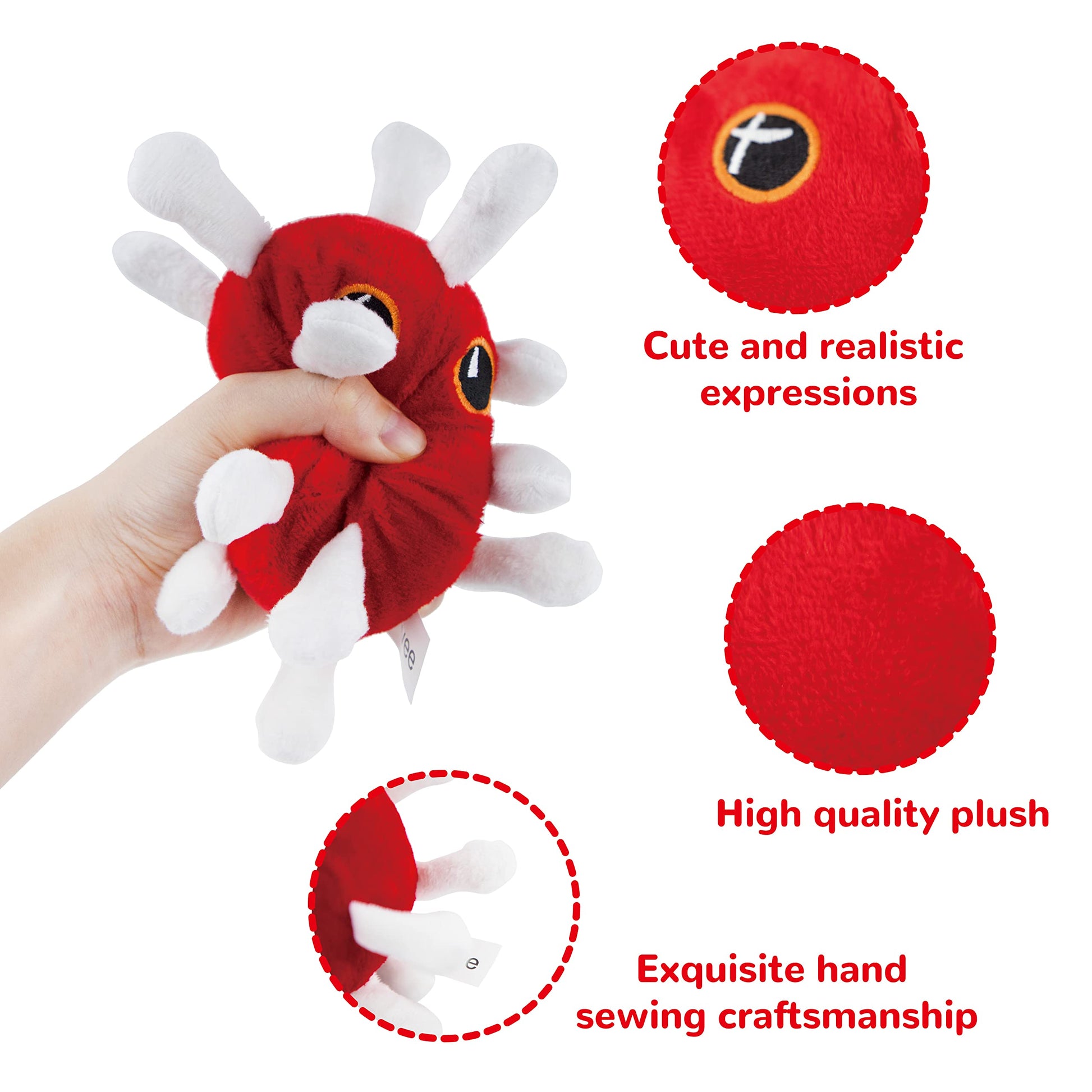 TradeInc Enterprises Covee Get Well Soon Virus Toy Cute Squishy Plushie Stuffed Sensory Plush Fuzzy Toys