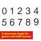 Learning Advantage Number Cards 0-9, Set of 50, Black