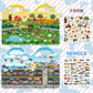 Aannanl Reusable Sticker Book for Toddlers 2-4 Years, 6 Sets of Puffy Sticker Books for Kids Ages 1-3 and 2-4 Years Old Book for Girls and Boys