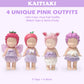 4 Sets Mini Doll Clothes for Sonny Angel, Tops and Skirts Fit for 3 Inch Collectible Dolls for Adult Collectors, Designed for Display and Decoration