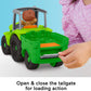 Fisher-Price Little People Toddler Toy Push & Play Tractor Push-Along Musical Farm Vehicle with 2 Figures for Pretend Play Kids Ages 1+ Years
