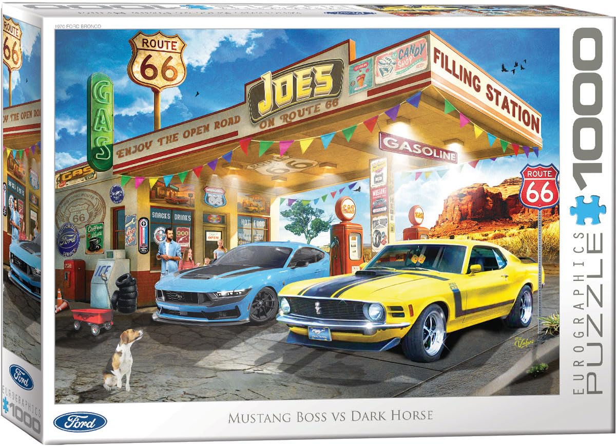 EuroGraphics - Mustang Boss vs Dark Horse 1000 Pieces Jigsaw Puzzle for Adults