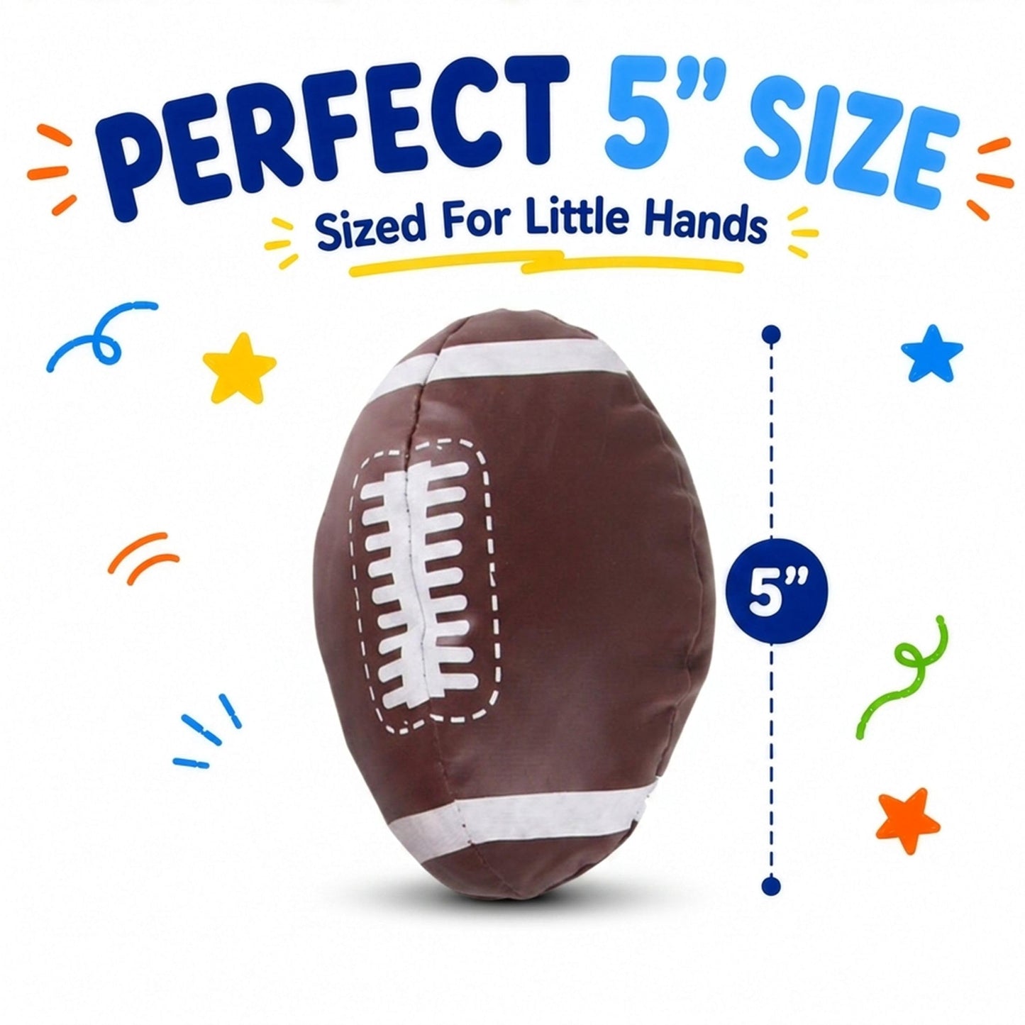 Liberty Imports 4 Pk Soft Stuffed PU Sports Balls for Kids, Toddlers - Football Baseball Basketball Soccer